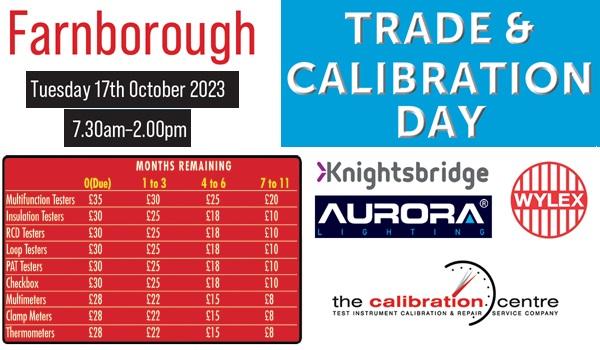 Farnborough Trade & Discount Calibration DayFarnborough Trade & Discount Calibration Day 17 October 2023